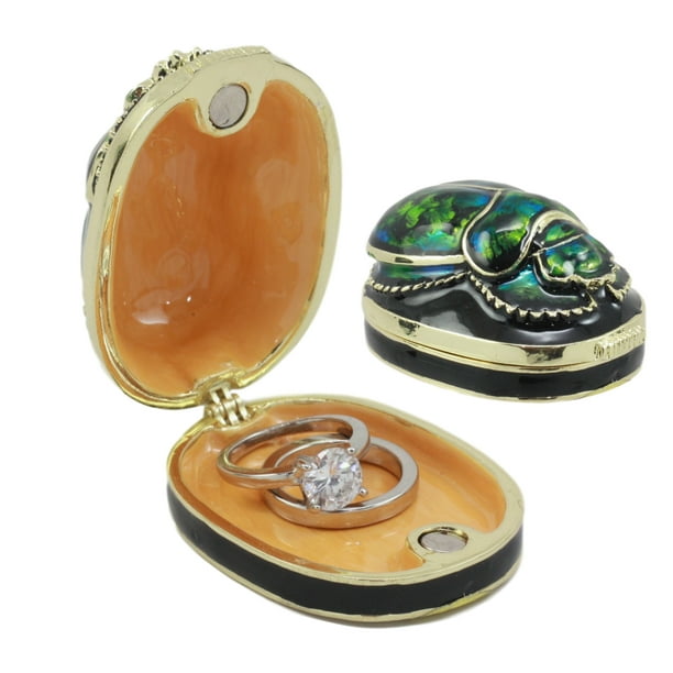 Fire Fighter Emblem Oval Trinket Jewelry Box
